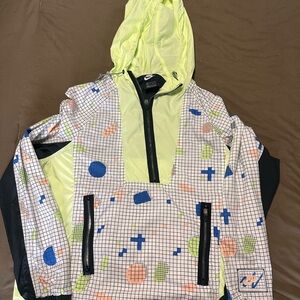 Nike Multicolor Hooded windbreaker Jacket - retro vibes! Size xs